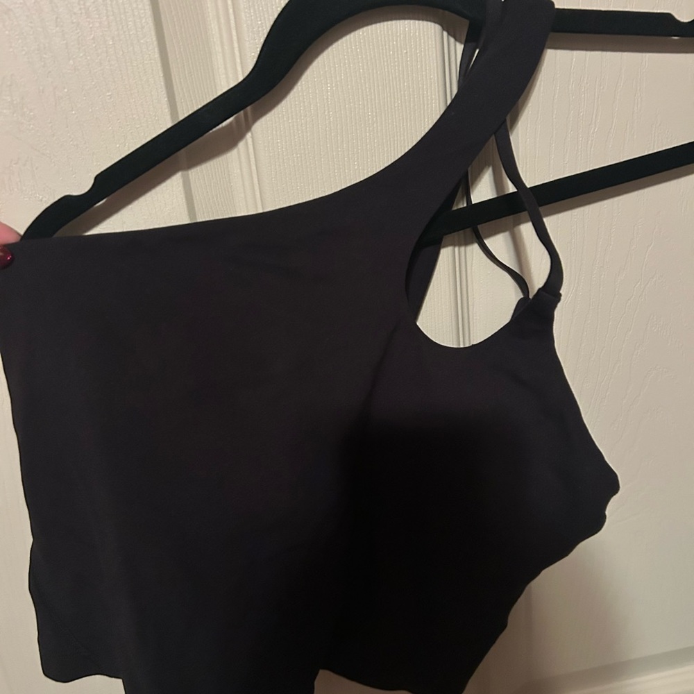 Women's Lululemon Black One-Shoulder Top